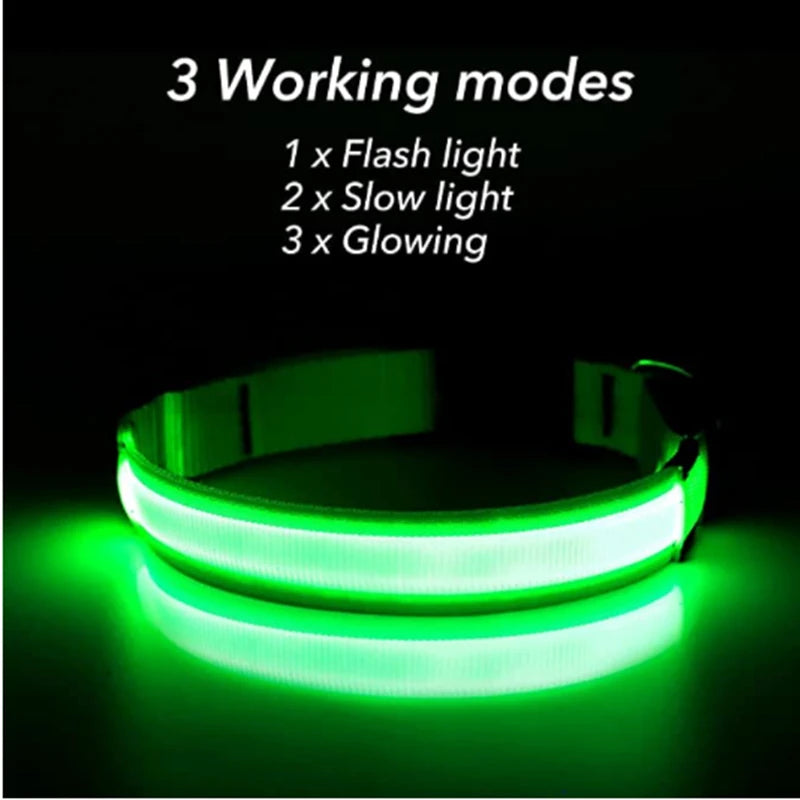 Usb Charging Glowing Dog Collar With Pendant Detachable Luxury Led Light Bright For Small Dogs Cat Night Safety Collar Wholesale