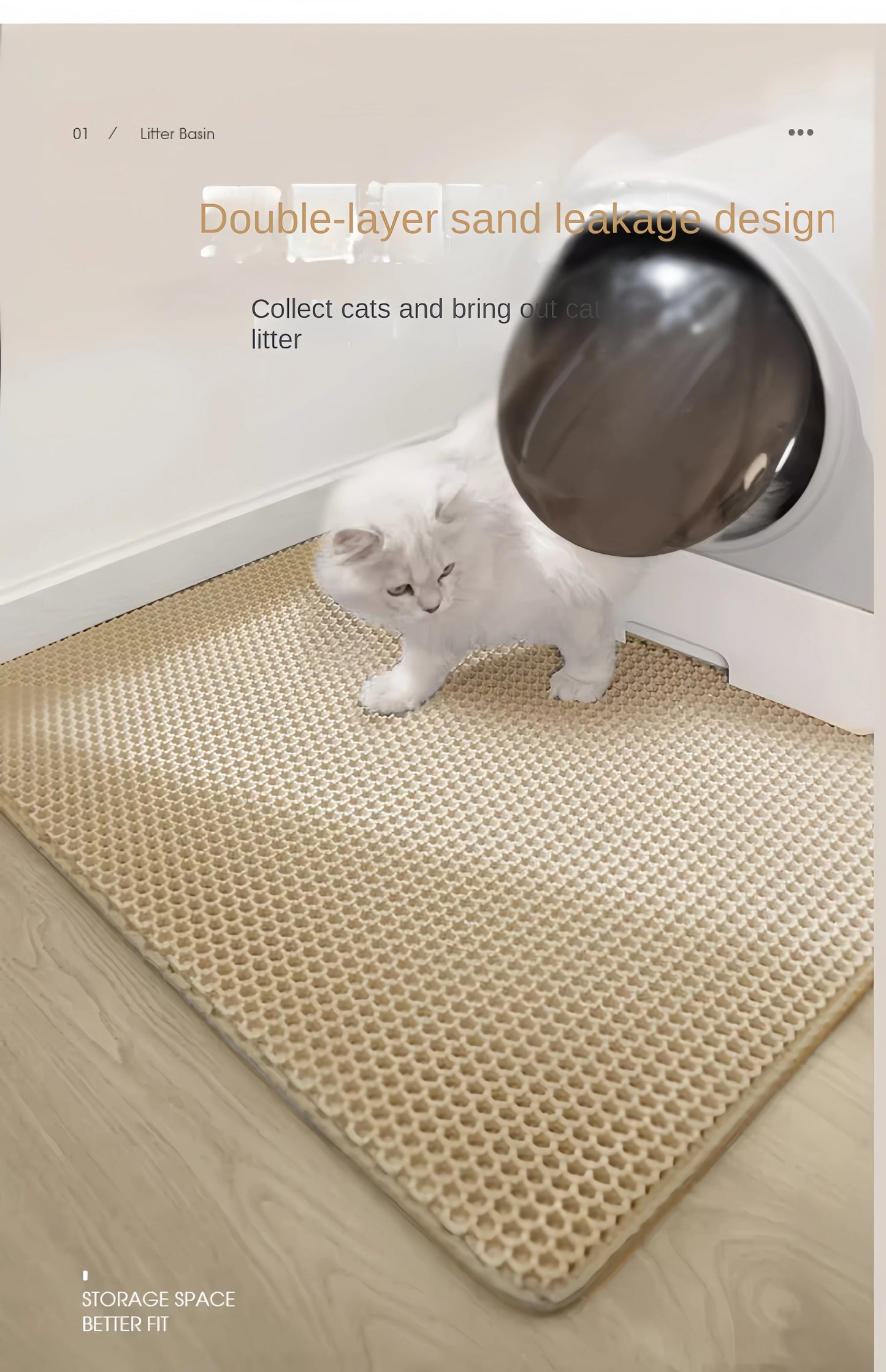 Cat Litter Mat Waterproof Double Layer Pet Litter Box Mat Pet Toilet Cat Mat Nonslip Sand Cat Washable Mat Pet Clean Supplies