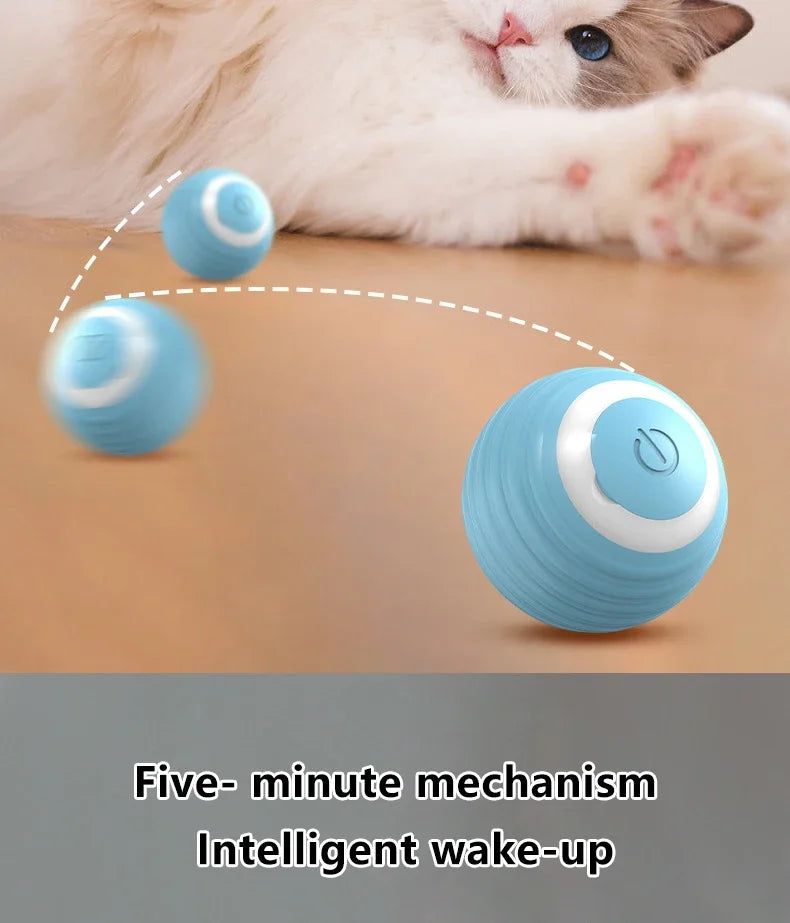 Cat's Accessories Spin Ball Pet Things for Cats Toys ABS Smart Scrolling USB Charging Electric Interactive Toy Supplies Products